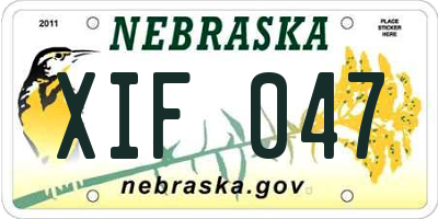 NE license plate XIF047