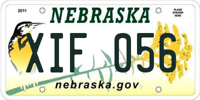 NE license plate XIF056