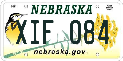 NE license plate XIF084