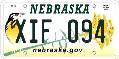 NE license plate XIF094