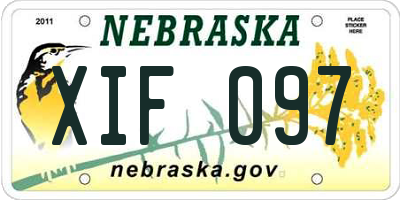 NE license plate XIF097
