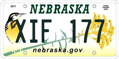 NE license plate XIF177