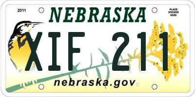 NE license plate XIF211