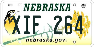NE license plate XIF264