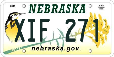 NE license plate XIF271