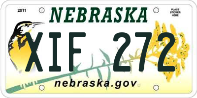 NE license plate XIF272