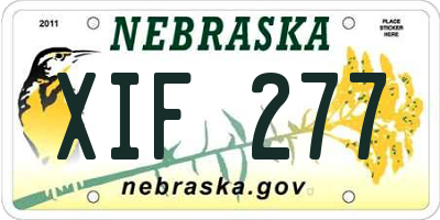 NE license plate XIF277