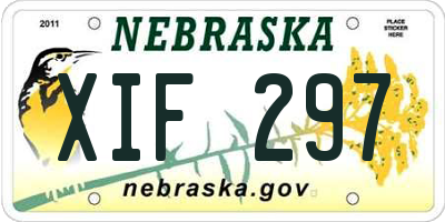 NE license plate XIF297