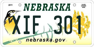 NE license plate XIF301