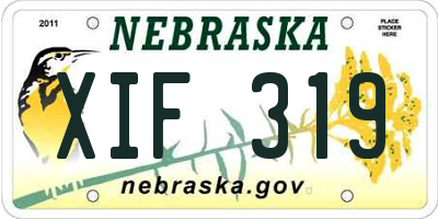 NE license plate XIF319