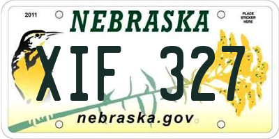 NE license plate XIF327