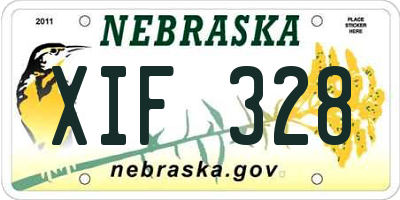 NE license plate XIF328