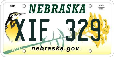 NE license plate XIF329