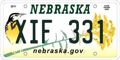 NE license plate XIF331