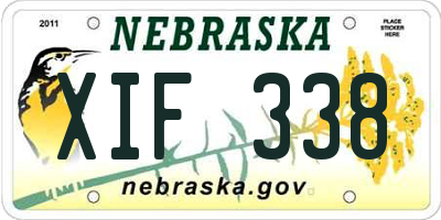 NE license plate XIF338