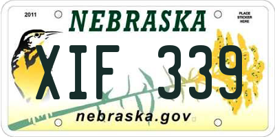 NE license plate XIF339