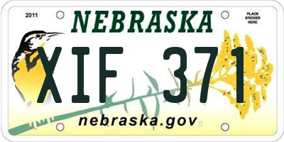 NE license plate XIF371