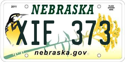 NE license plate XIF373