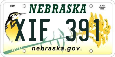 NE license plate XIF391