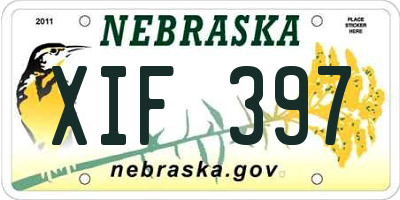 NE license plate XIF397