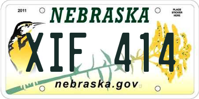 NE license plate XIF414