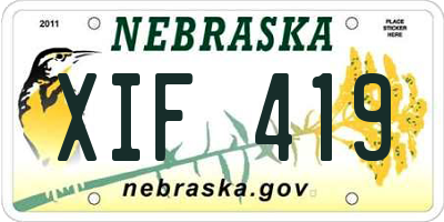 NE license plate XIF419