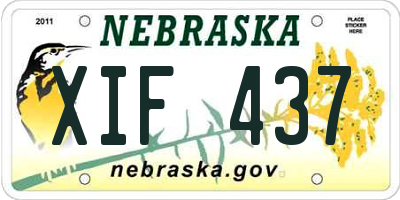 NE license plate XIF437