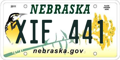 NE license plate XIF441
