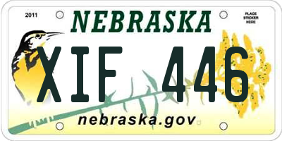 NE license plate XIF446