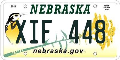 NE license plate XIF448