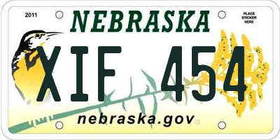 NE license plate XIF454