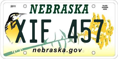 NE license plate XIF457