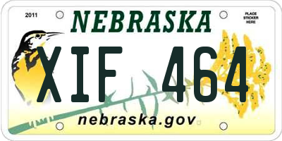 NE license plate XIF464