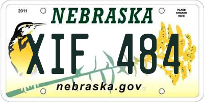 NE license plate XIF484