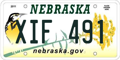 NE license plate XIF491