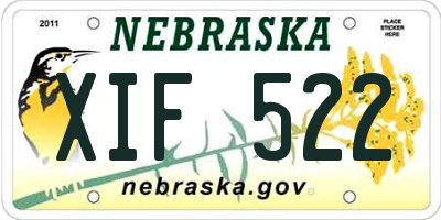 NE license plate XIF522