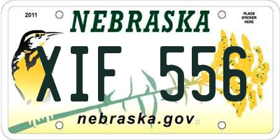 NE license plate XIF556
