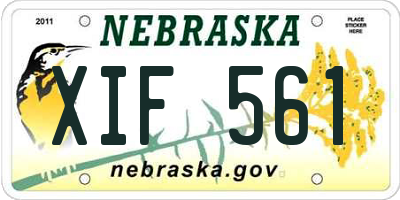 NE license plate XIF561