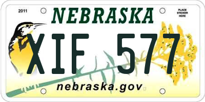 NE license plate XIF577