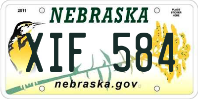 NE license plate XIF584