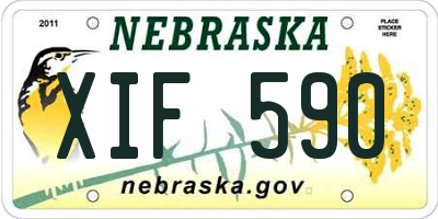 NE license plate XIF590