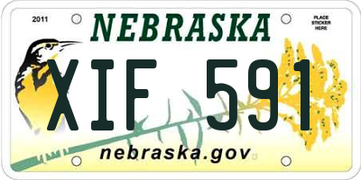 NE license plate XIF591