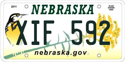 NE license plate XIF592