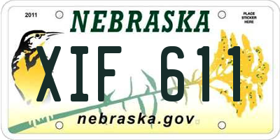 NE license plate XIF611