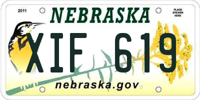 NE license plate XIF619