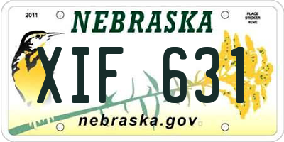 NE license plate XIF631