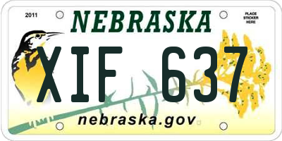 NE license plate XIF637