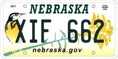 NE license plate XIF662