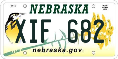 NE license plate XIF682