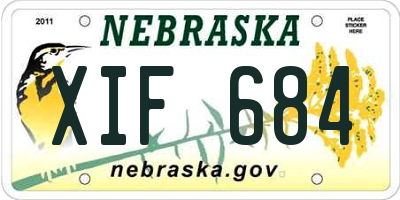 NE license plate XIF684